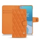 OnePlus 8T leather case - Orange - Couture ( Nappa - Pantone 1495U ) 