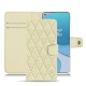 Capa em pele OnePlus 8T - Ivoire - Couture ( Sleek P C12 - White ) 