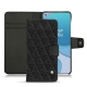 Capa em pele OnePlus 8T - Ebène - Couture ( Sleek P C12 - Black ) 