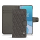 Housse cuir OnePlus 8T - Anthracite - Couture ( Pantone 424C ) 