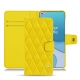Housse cuir OnePlus 8T - Jaune fluo - Couture