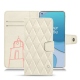 Capa em pele OnePlus 8T - Blanc escumo - Couture