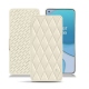 OnePlus 8T leather case - Blanc - Couture ( Bologna - White ) 