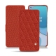 OnePlus 8T leather case - Papaye - Couture ( Pantone 180C ) 