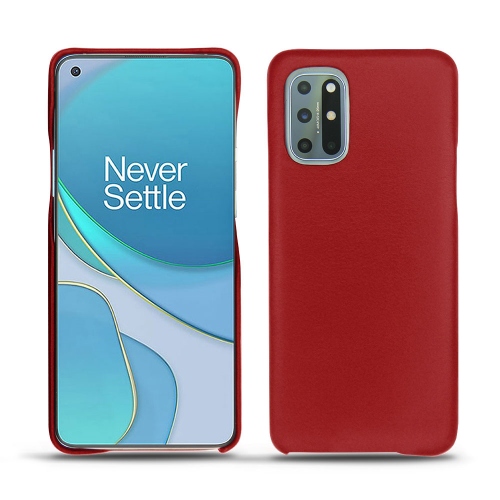 Rückenschale aus Leder für Ihren OnePlus 8TRouge ( Nappa - Pantone #d50032 ) 