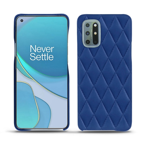 OnePlus 8T的真皮后壳Bleu océan - Couture ( Nappa - Pantone #15458a) 