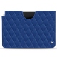 Pochette cuir Apple iPad Air (2020) - Bleu océan - Couture ( Nappa - Pantone 293C ) 