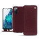Samsung Galaxy S20 FE leather case - Lie de vin ( Pantone 5115C ) 
