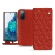 レザーケース Samsung Galaxy S20 FE - Papaye - Couture ( Pantone 180C ) 