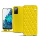 Samsung Galaxy S20 FE leather case - Jaune fluo - Couture