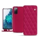 Housse cuir Samsung Galaxy S20 FE - Rose fluo - Couture
