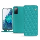 Samsung Galaxy S20 FE leather case - Bleu fluo - Couture