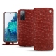 Housse cuir Samsung Galaxy S20 FE - Autruche ciliegia