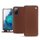 Samsung Galaxy S20 FE leather case - Marron délicat