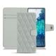 Samsung Galaxy S20 FE leather case - Gris - Couture ( Nappa - Pantone W428C ) 