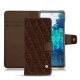 Housse cuir Samsung Galaxy S20 FE - Châtaigne - Couture ( Pantone 476C ) 
