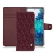 レザーケース Samsung Galaxy S20 FE - Lie de vin - Couture ( Pantone 5115C ) 
