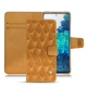 レザーケース Samsung Galaxy S20 FE - Or Maïa - Couture