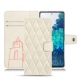 Samsung Galaxy S20 FE leather case - Blanc escumo - Couture