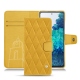 Lederschutzhülle Samsung Galaxy S20 FE - Jaune soulèu - Couture