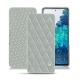 Samsung Galaxy S20 FE leather case - Gris - Couture ( Nappa - Pantone W428C ) 