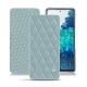 Samsung Galaxy S20 FE leather case - Bleu ciel - Couture ( Nappa - Pantone 277C ) 