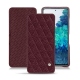 Lederschutzhülle Samsung Galaxy S20 FE - Lie de vin - Couture ( Pantone 5115C ) 