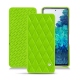 Samsung Galaxy S20 FE leather case - Vert fluo - Couture