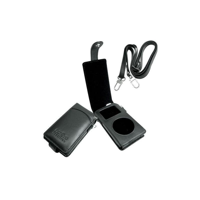 Etui bandouliere cuir Apple iPod Photo 40-60Gb - Noir ( Nappa - Black ) 
