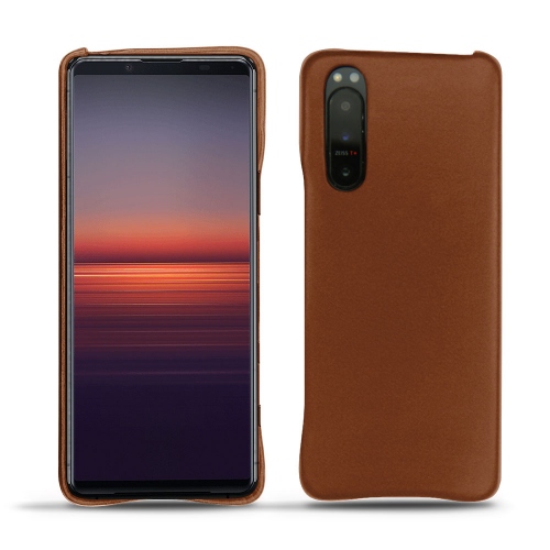 Leder-Heckwannen für Xperia 5 IIMarron ( Nappa - Pantone #8B4720 ) 
