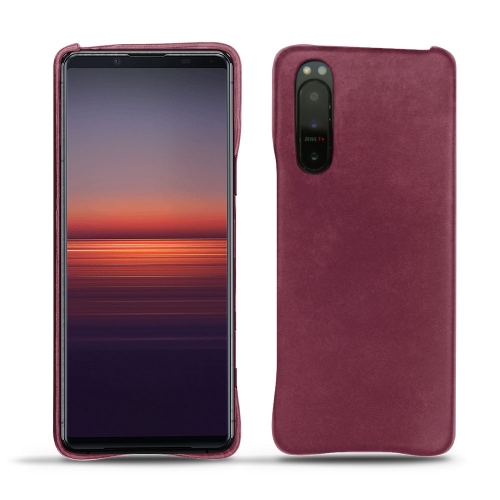 Leder-Heckwannen für Xperia 5 IIPrune vintage ( Pantone #612434 ) 