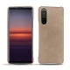 Sony Xperia 5 II leather cover - Taupe vintage ( Pantone 7530C ) 