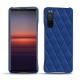 Sony Xperia 5 II leather cover - Bleu océan - Couture ( Nappa - Pantone 293C ) 