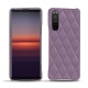 Sony Xperia 5 II leather cover - Lilas - Couture ( Nappa - Pantone 2645U ) 