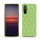 Custodia in pelle Sony Xperia 5 II - Vert olive - Couture ( Nappa - Pantone 578U ) 