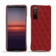 Capa em pele Sony Xperia 5 II - Tomate - Couture ( Pantone 187C ) 
