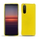 Sony Xperia 5 II leather cover - Jaune fluo