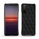 レザーケース Sony Xperia 5 II - Negre poudro - Couture
