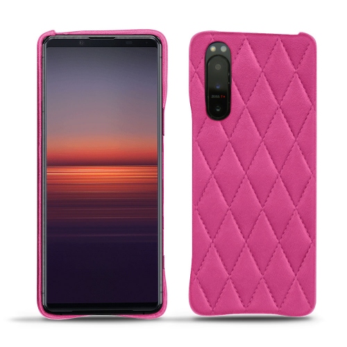 Leather rear hulls for Xperia 5 IIRose BB - Couture ( Pantone #DB599F )