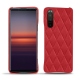 Sony Xperia 5 II leather cover - Rouge troupelenc - Couture