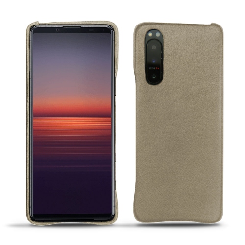 Des coques arrière en cuir pour Xperia 5 IIDarboun sabla ( Pantone #BCB1A1 )