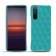 レザーケース Sony Xperia 5 II - Bleu fluo - Couture