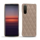 Sony Xperia 5 II leather cover - Taupe vintage - Couture