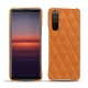 Coque cuir Sony Xperia 5 II - Mandarine vintage - Couture