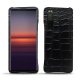 Sony Xperia 5 II leather cover - Crocodile nero