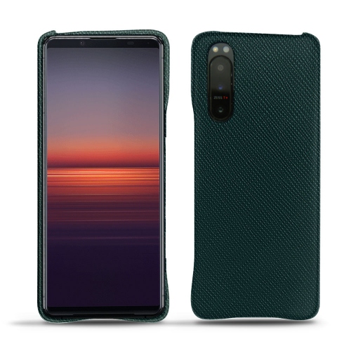 Xperia 5 II的真皮后壳Vert séduisant ( Pantone #1d3c34 ) 