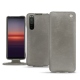 Sony Xperia 5 II leather case - Acier vintage ( Pantone 403C ) 