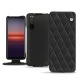 Sony Xperia 5 II leather case - Noir - Couture ( Nappa - Black ) 