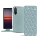 Lederschutzhülle Sony Xperia 5 II - Bleu ciel - Couture ( Nappa - Pantone 277C ) 