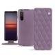 Housse cuir Sony Xperia 5 II - Lilas - Couture ( Nappa - Pantone 2645U ) 